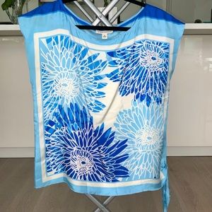 Vintage silk floral summer top